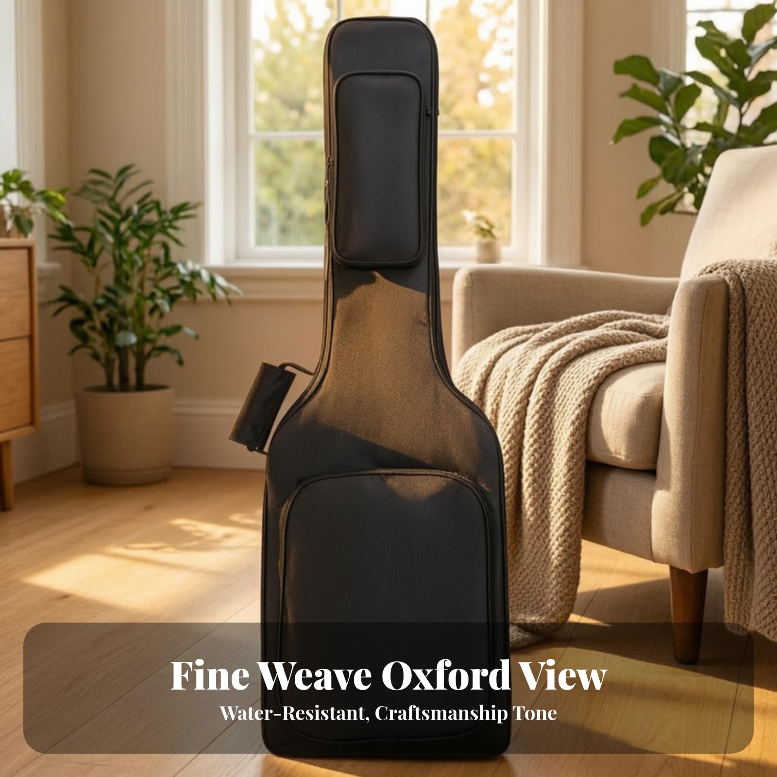 Custodia per Chitarra Elettrica Antiurto, Nero, Nero