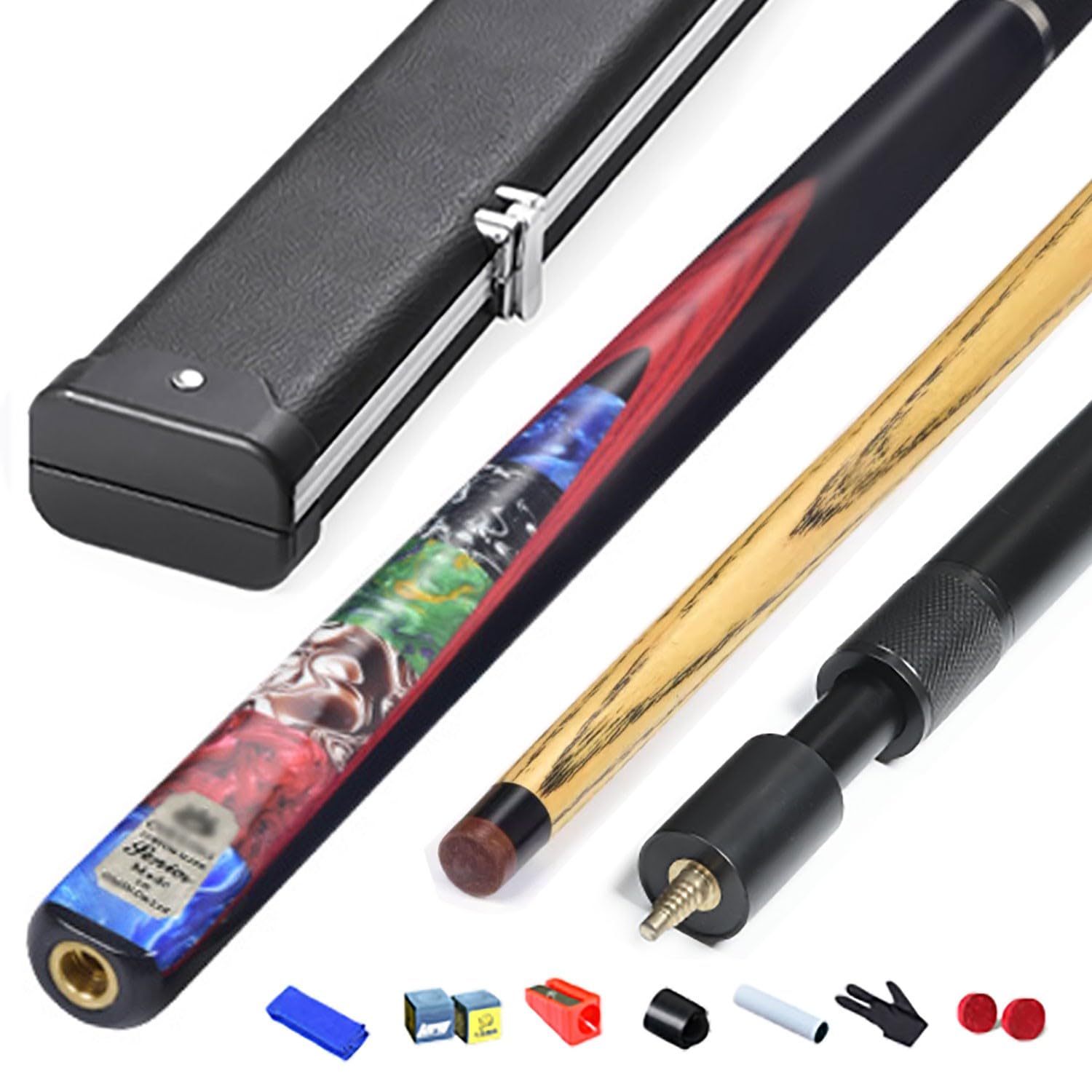 Jfgctyhxy One Color Billiard Cues, 3/4 Billiard Cue Snooker Chinese Eight Black 11.5Mm