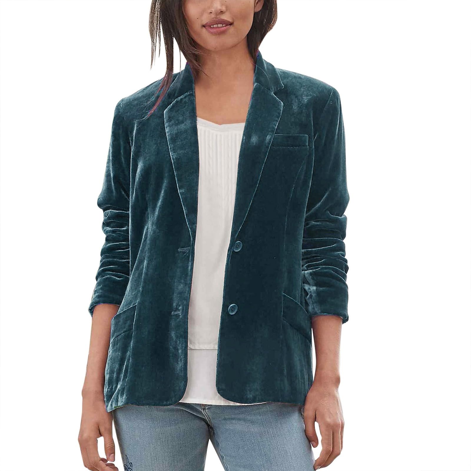 LZPCarra Fluwelen blazer voor dames - blazer jas enkele rij dames