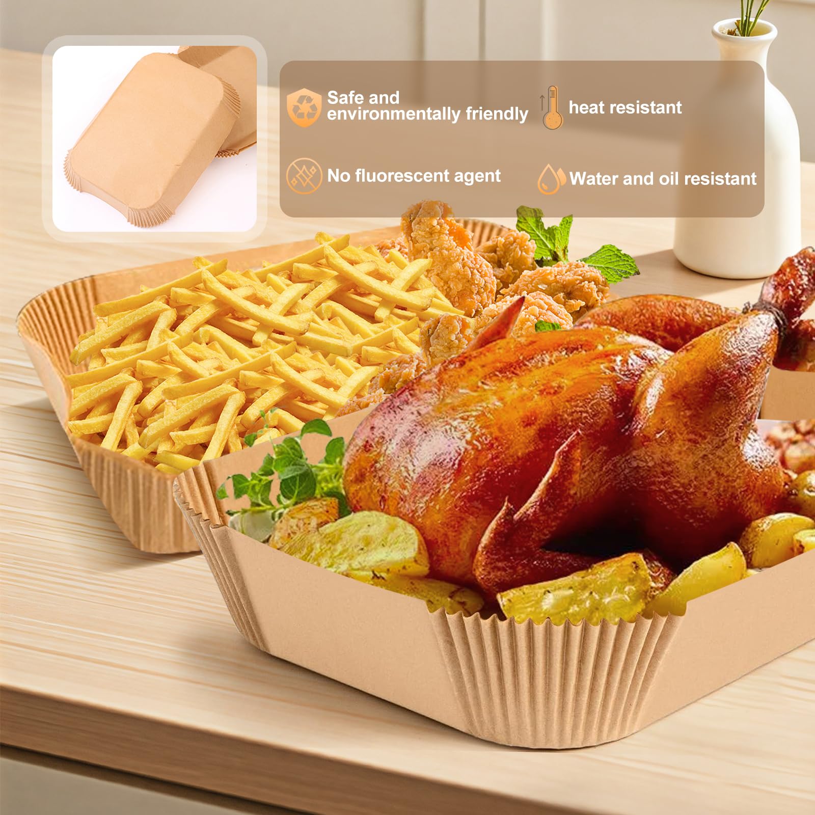 KNUSPERLIEBE® Airfryer Heißluftfritteuse Zubehör XXL SET für Airfryer Ninja Foodi Flexdrawer
