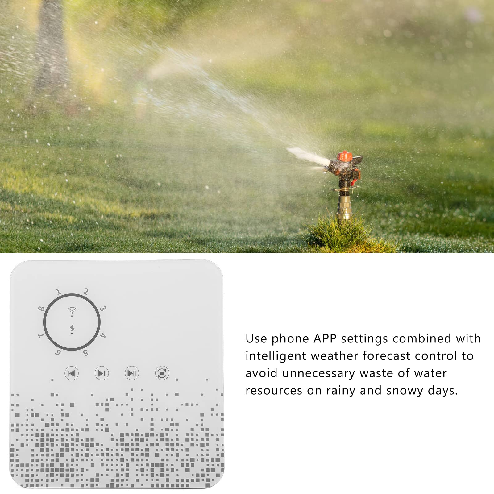 Sonew 8 Stref Inteligentny Sterownik Zraszaczy WiFi, Sterownik Nawadniania Wifi do TUYA AC 24 V, Inteligentny Zegar Nawadniania do Ogrodu