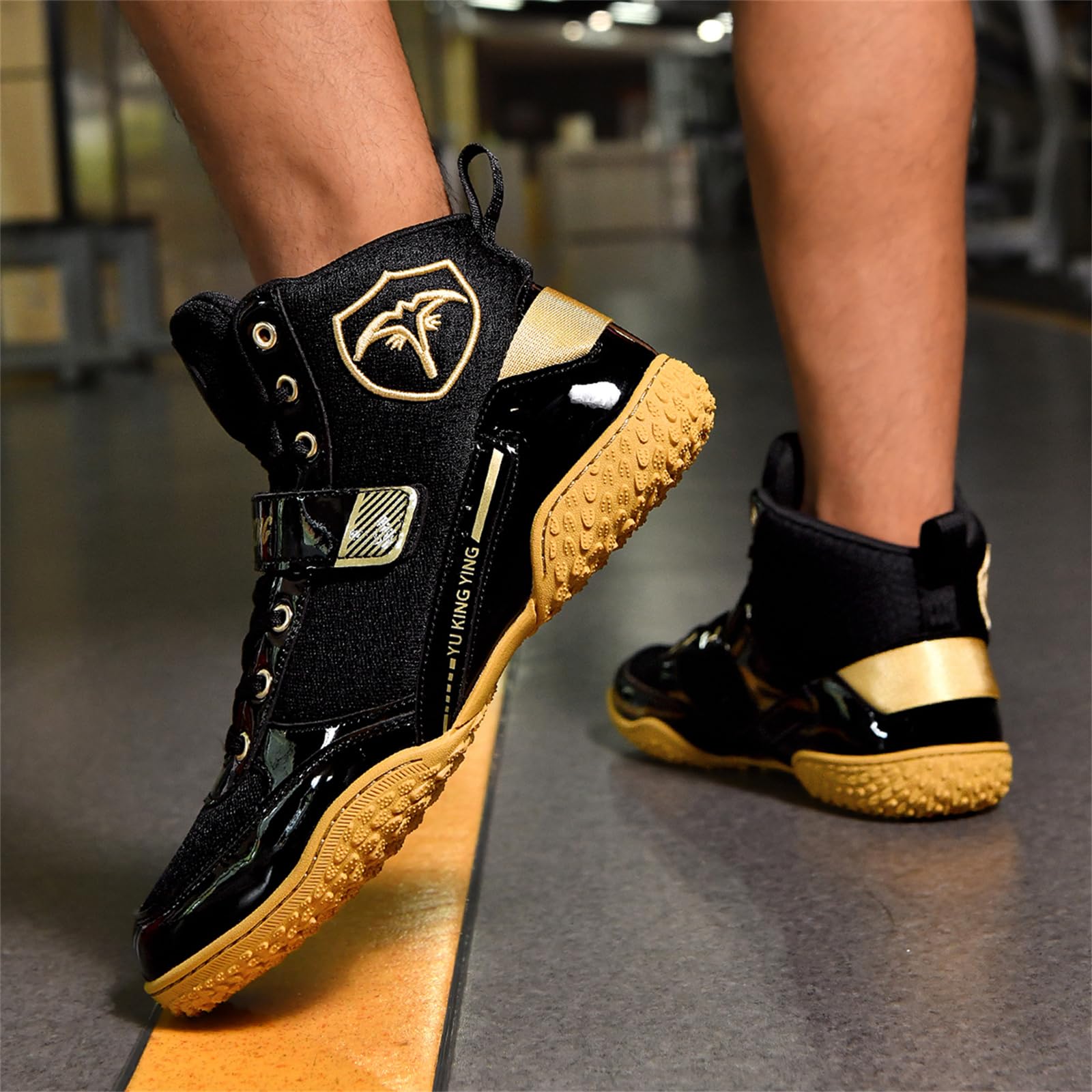Zapatillas Boxeo Caña Media Hombre Botas Lucha Fitness Transpirables
