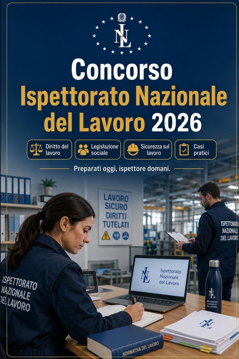 Concorso Ispettorato Nazionale del Lavoro 2026: Diritto del lavoro, legislazione sociale, sicurezza sul lavoro, amministrativo, ispettivo, quiz e casi pratici
