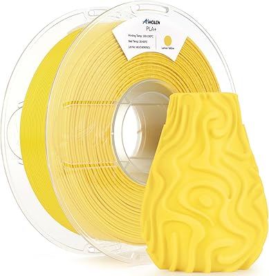 23 – AMOLEN PLA+ Filament 1.75mm, 3D Printer Filament Lemon Yellow PLA Plus High Speed, Tougher and Stronger Filament Pro for Most FDM 3D Printer…