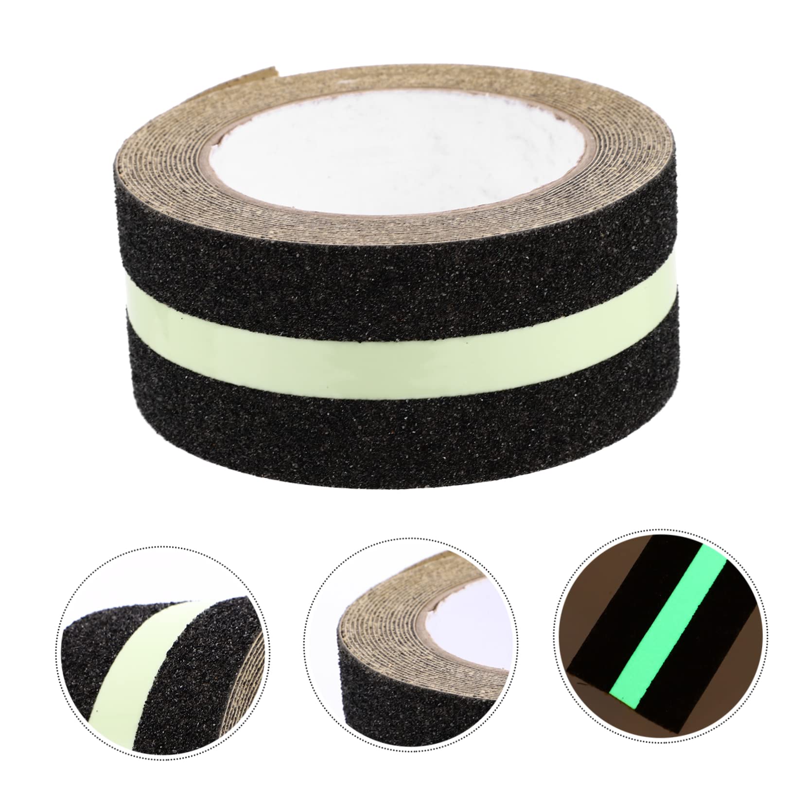 DOITOOL 2piezas Cinta Antideslizante Luminosa De Cinta Adhesiva De Seguridad Para Escaleras y Pasillos y Resistente La Abrasión Para Uso Interior y Exterior Advertencia y Visibilidad