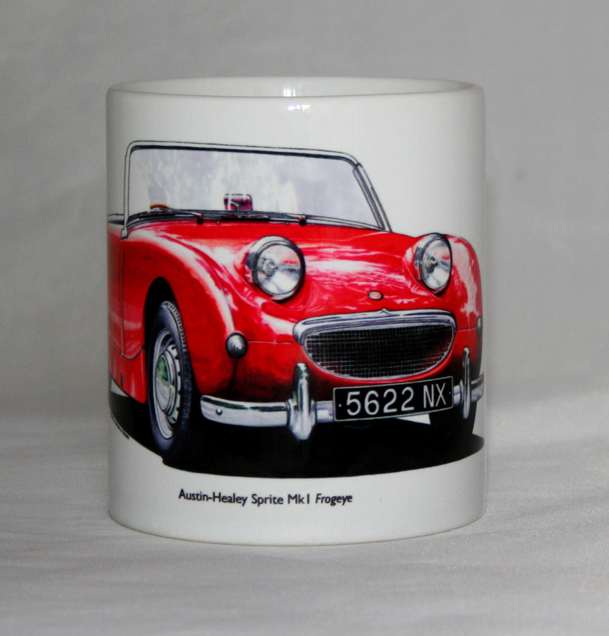 George Morgan Illustration Classic Car Mug. Austin-Healey Sprite Mk1 Frogeye