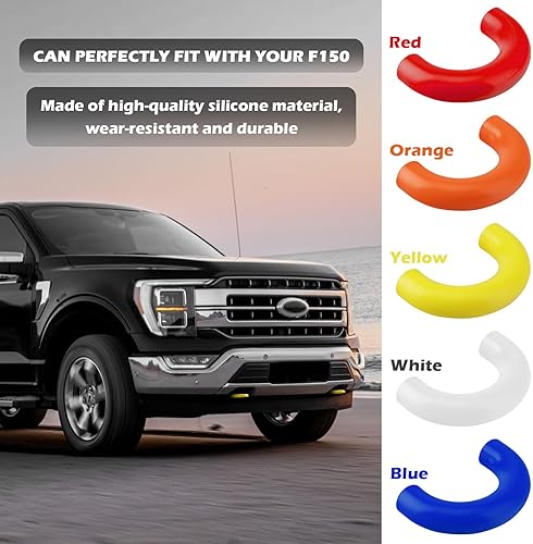 Miniatura 3 de TECHPICCO Cubiertas de ganchos de remolque delanteros para Ford F150 2004-2024 Bronco BaseBig BendOuter Banks 2021-2024 compatibles con accesorios