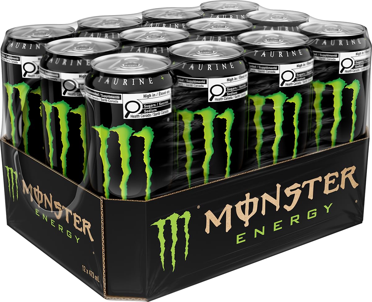 Monster Energy, Original, latas de 473 ml, pacote com 12 | Amazon