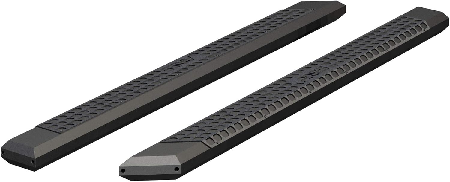 ARIES 2055991 AdvantEDGE 5-1/2" x 91" Black Aluminum Side Bars (No Brackets)