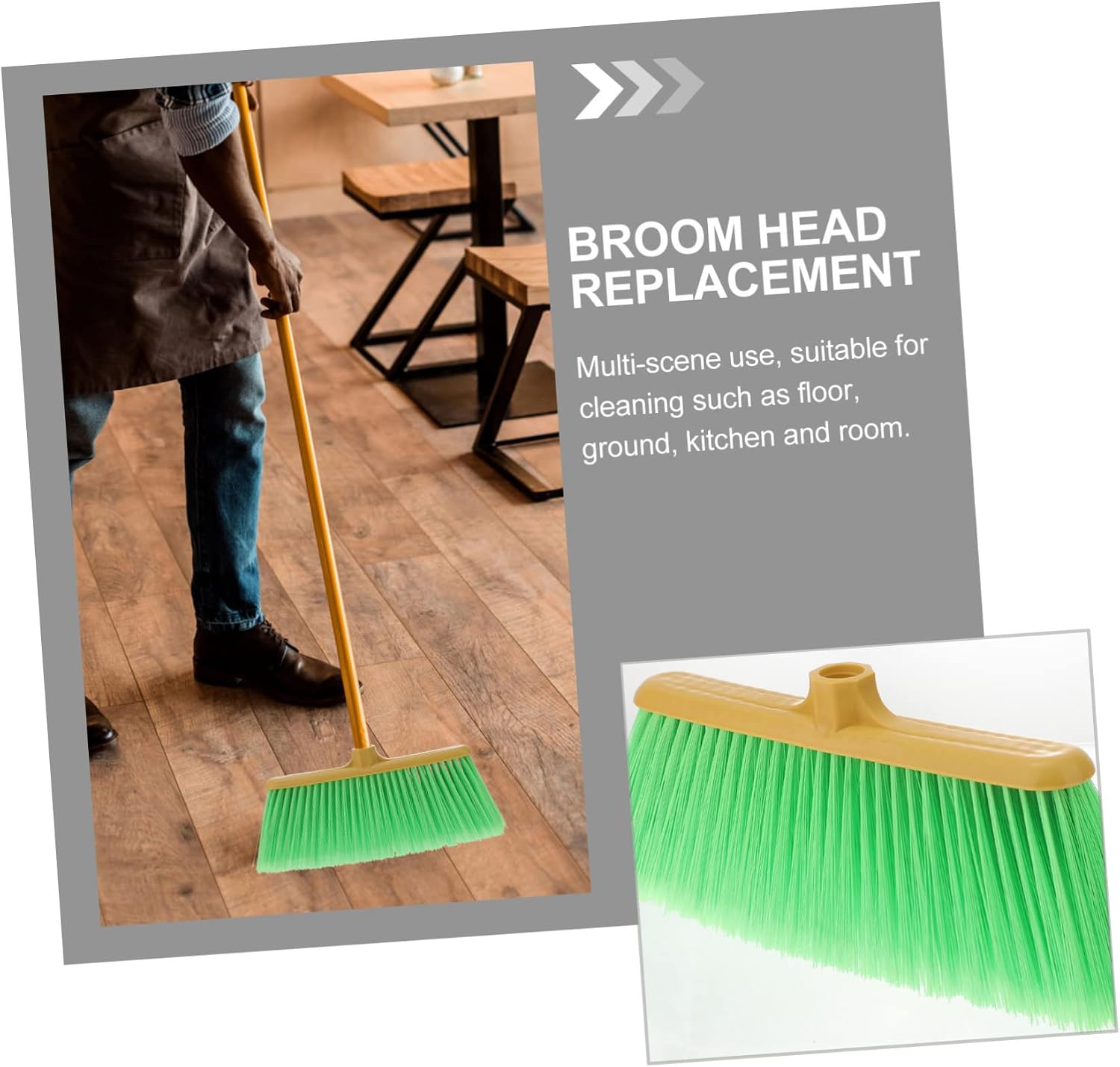Household Broom Parts Plastic Broom Head for Floor Cleaning