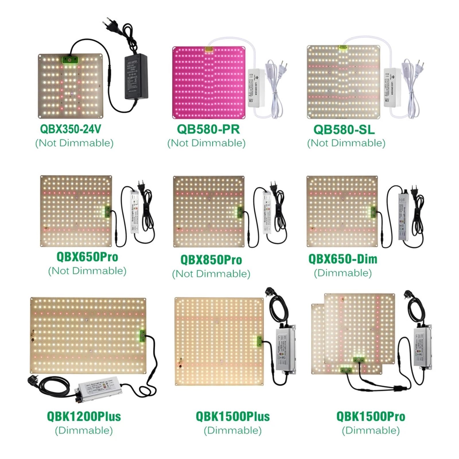 Lámpara de Plantas, Luz LED de cultivo de espectro completo, lámpara de cultivo cuántico similar al sol, PPFD, LM281B, for iluminación de crecimiento de plantas de interior(QB580-SL)