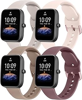 Meliya Bands Compatible with Amazfit GTS/GTS 2/GTS 3/GTS 2e/GTS 2 mini/GTS 4 mini/GTS 4/GTR mini, 20mm Silicone Watch Band Replacement Straps for Amazfit Bip U Pro/Bip/Bip Lite/Bip S/Bip S lite/Bip U/Bip 3/Bip 3 Pro