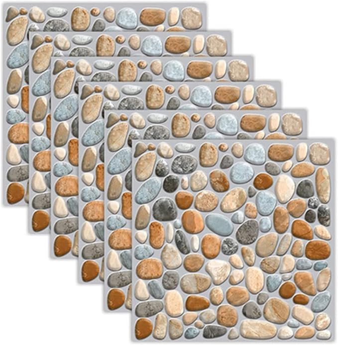 Tile Stickers,Yueser 24 Pieces 3D Floor Wall Tile Transfers Sticker