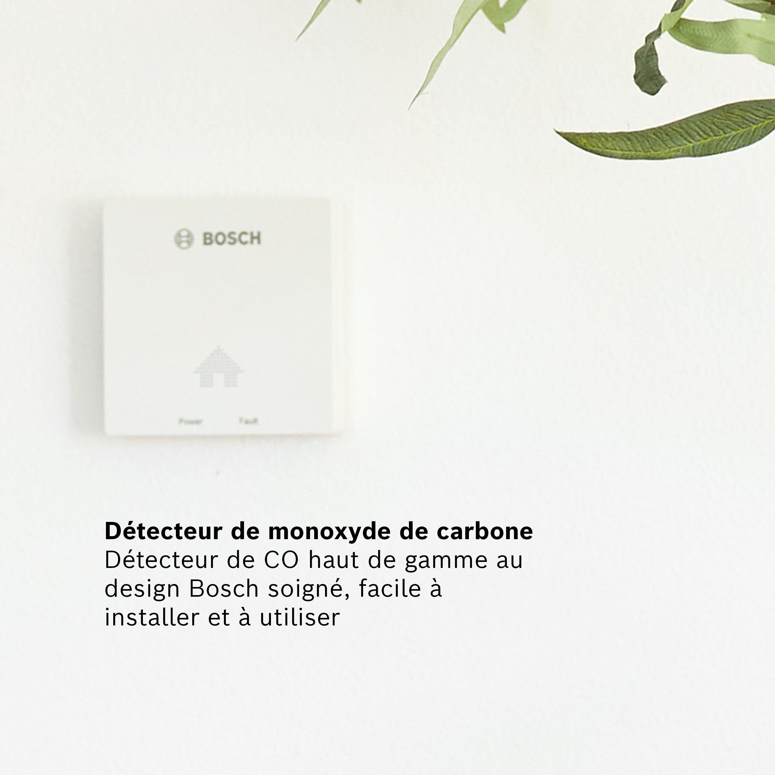 Bosch Détecteur de monoxyde de Carbone D-CO | Détecteur de monoxyde de carbone facile à installer, Avec mode mémoire et indicateur de fin de vie