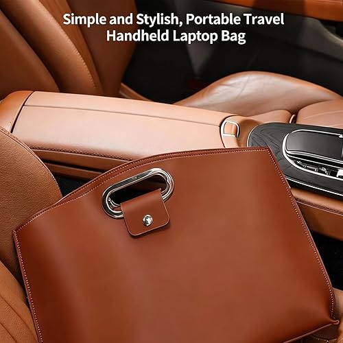 Miniatura 3 de El juego de 2 piezas Sofisticado juego de portátil y de cuero impermeable para negocios, para portátiles de 14 a 16 pulgadas, iPad, trabajo y uso de