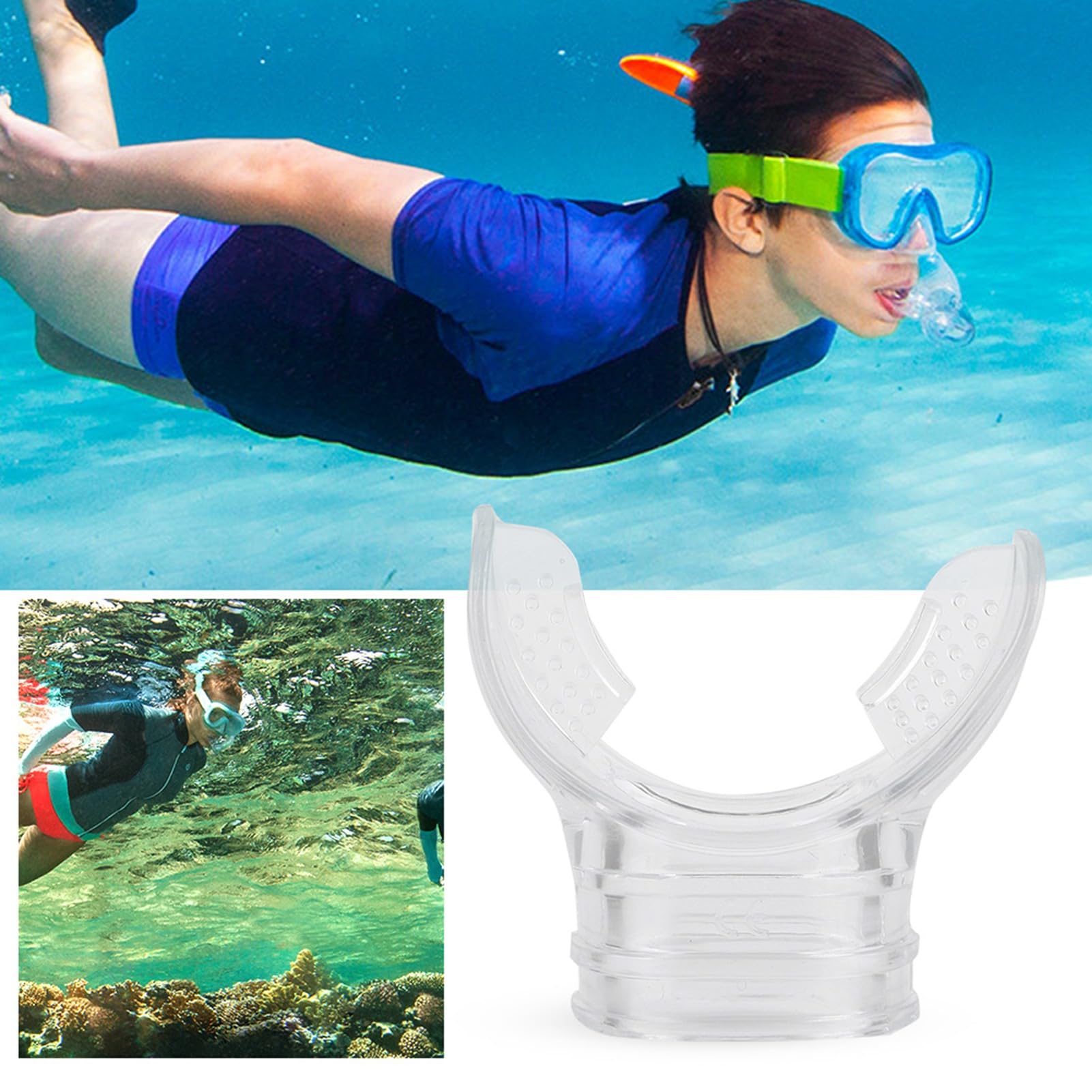 WGFOIP Snorkel Mouthpiece, Diving Mouthpiece Scuba Diving Mouth Piece Diving Equipment Accessory for Dive Shops - Image 2