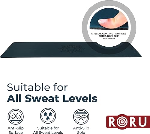Miniatura 3 de RORU Concept Sun & PRO Series - Tapete de yoga grueso antideslizante, grande y ancho, 72 x 27 pulgadas y 68 x 24 pulgadas, antideslizante, tapete de