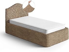 Paulato – Single Bed Cover in Cotton, Anti-Scratch Bielastic Fabric Machine Washable, OEKO-TEX Certified, Sand Design – Made in Italy