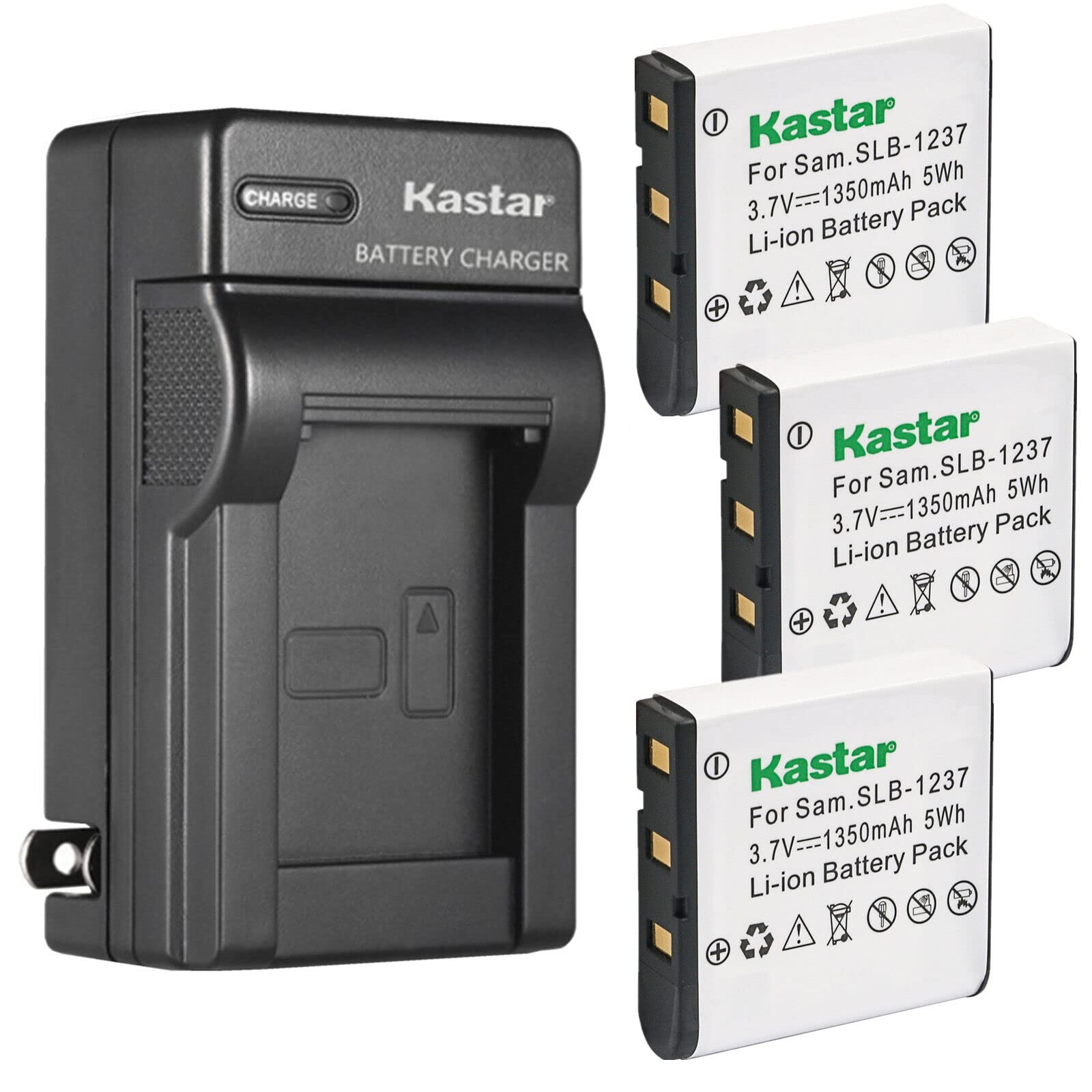 Kastar 3-Pack Battery and AC Wall Charger Replacement for Epson EU-94 EU94, Sigma BP-31 BP31 Battery, Epson L500V, Sigma DP1, DP2, DP1S, DP1x, DP2S,