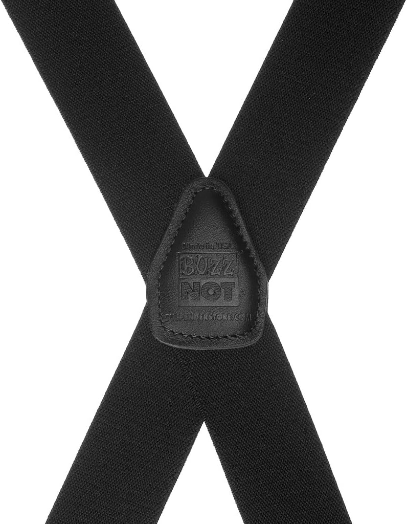 Suspender Store Airport Friendly Suspenders - BuzzNot Clip - 1.5-Inch Wide Elastic - X-Back - 4 Sizes & 6 Colors!