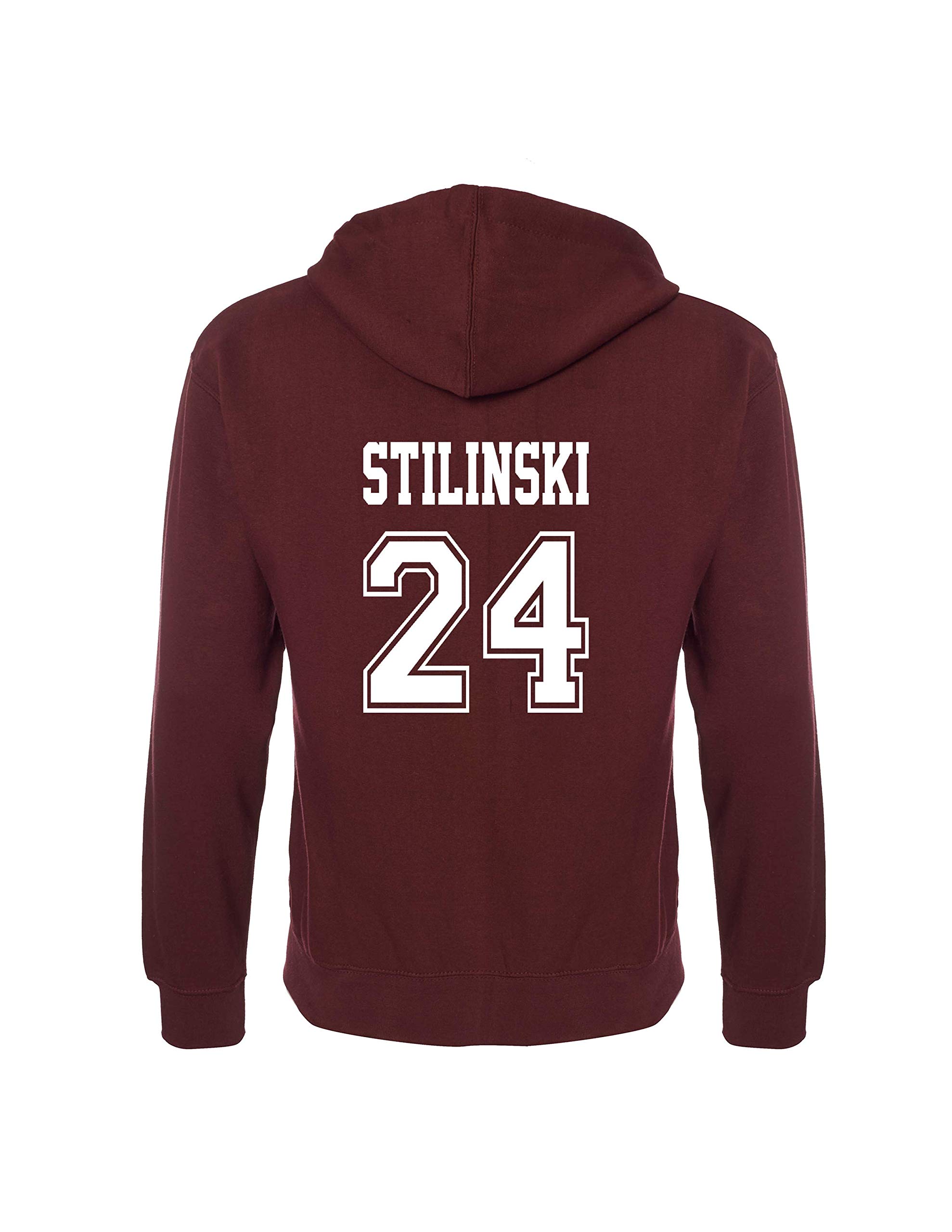 Snapit Beacon Hills School Derek Hell - Stilinski Lahey McCall Teen Lacrosse Hoodie Wolf Hoodie (Small, Stilinski 24) Burgundy