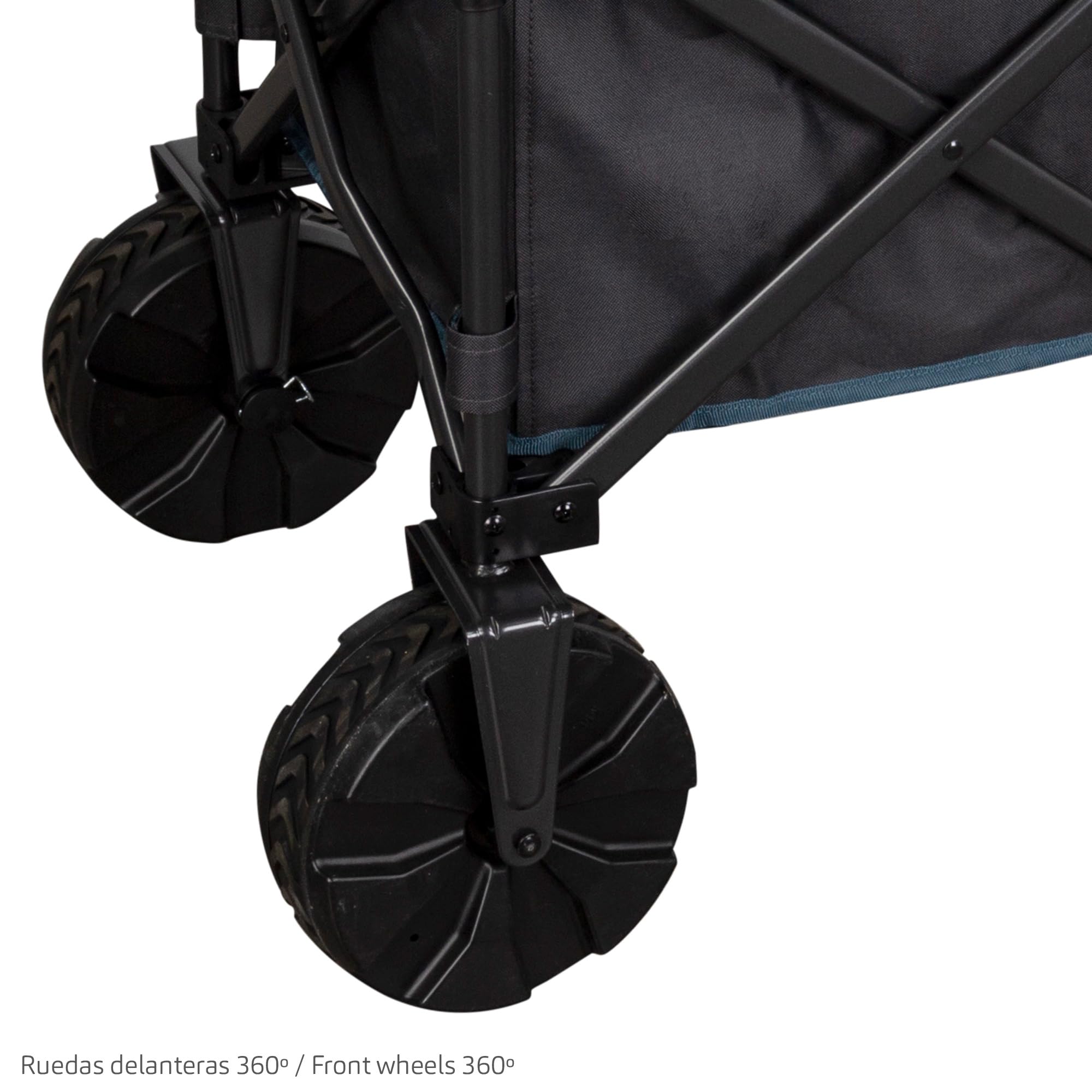 Aktive 62620 Carrello da trasporto pieghevole 91x49x99 cm con grandi ruote fuoristrada