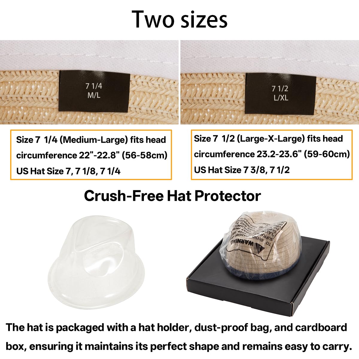 Chapeau trilby en paille pour homme – Chapeau de soleil Fedoras de paille d'été pour voyage, plage, Panama