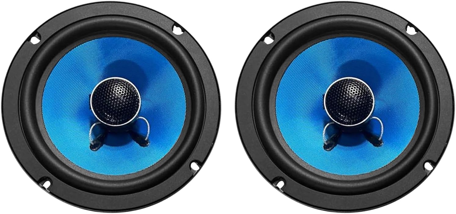 ECOTRIC 6.5" Fairing Speaker Compatible with 1988-2024 Harley Touring Electra Street Road Glide CVO Plastic(ABS) Black