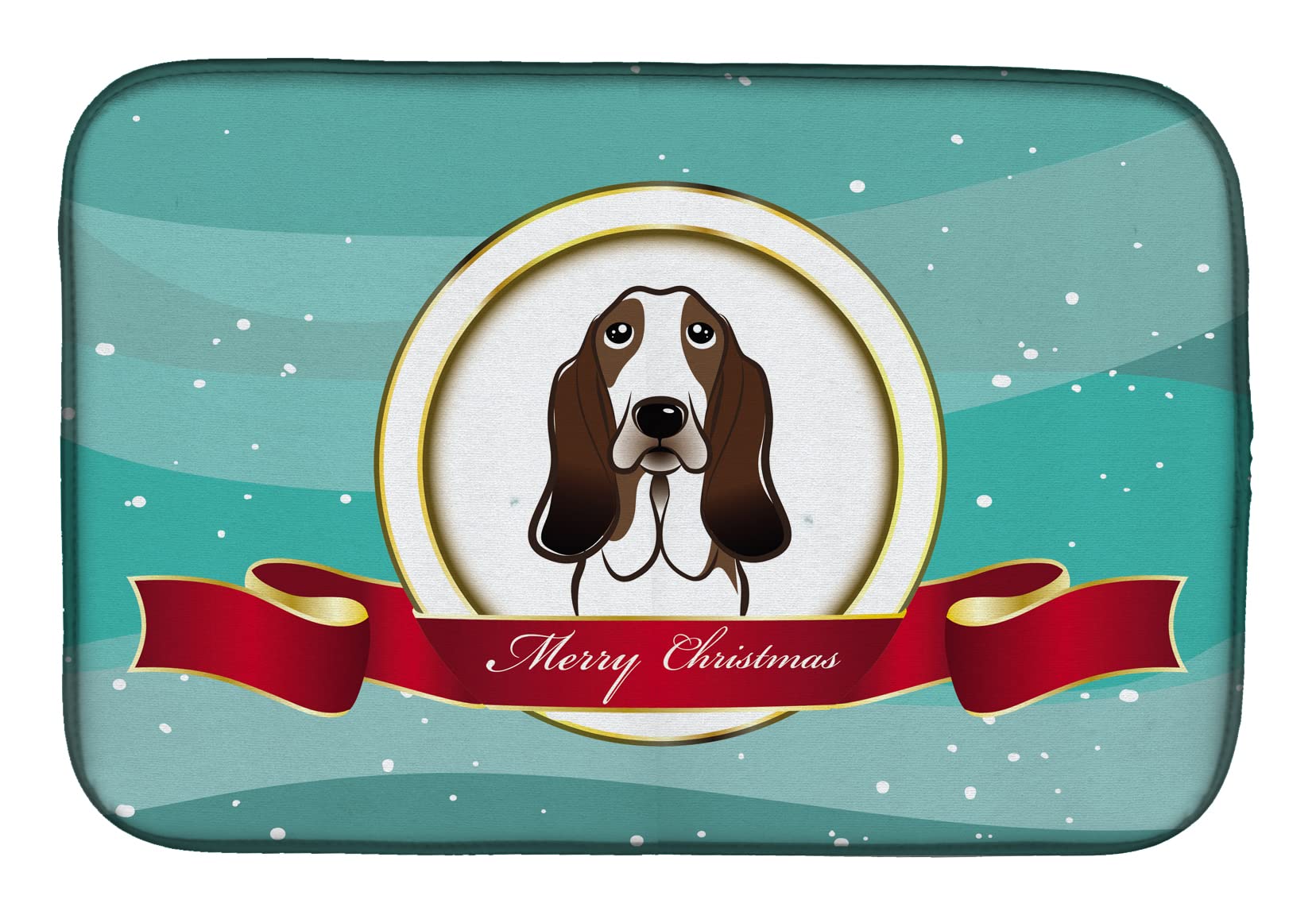Tapis égouttoir Basset Hound de Noël, cadeau pour cuisinier