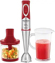 MONDIAL Power Mixer Premium, Vermelho/Inox, 500W, 110V - M-10