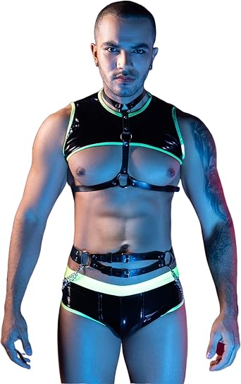 Mens Gay Bar Gogoboy Costume Cosplay Costume Tuxedo Sexy Lingerie Set Role Play Fun Uniform Nightclub Outfit