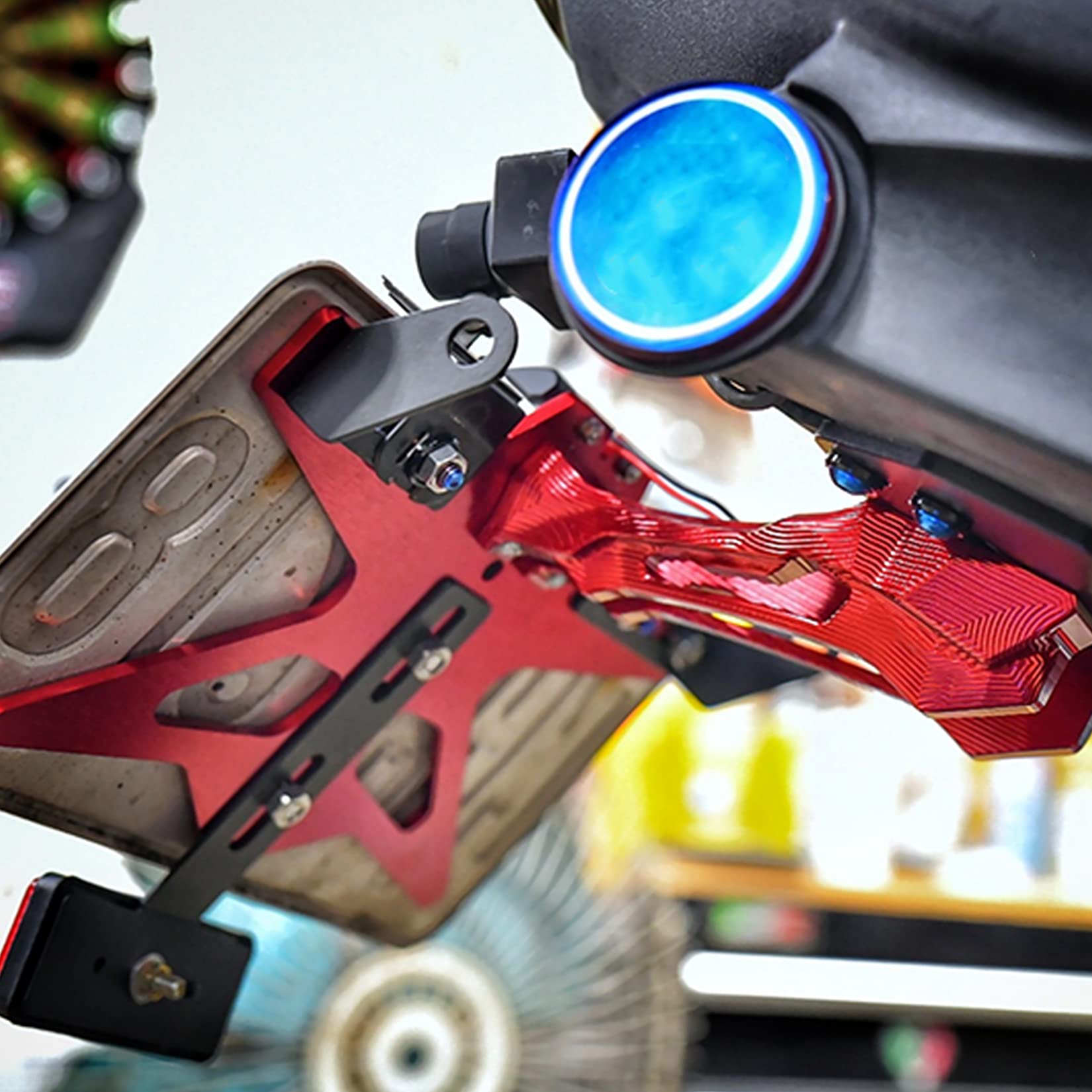 PSLER Soporte de Placa de Matrícula Moto para TMAX 530 y TMAX 560