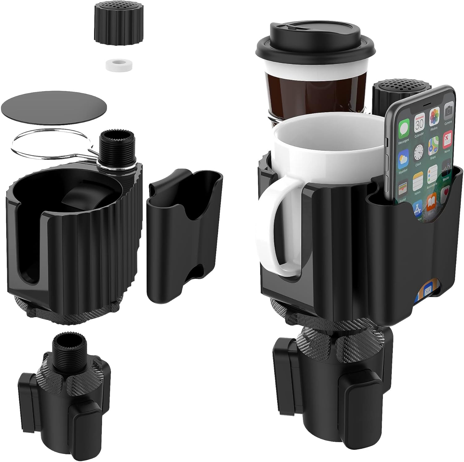 Cup Holder Expander for Car,4in1 Car Cup Holder Expander