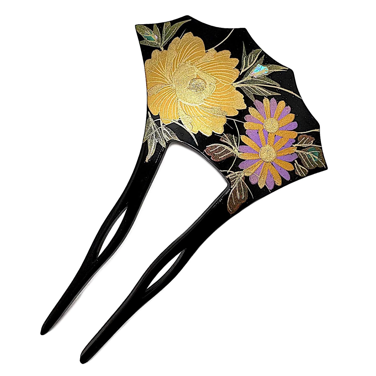 Amazon.co.jp: 高級 蒔絵調 かんざし 簪 髪飾り 螺鈿 金彩 フォーマル