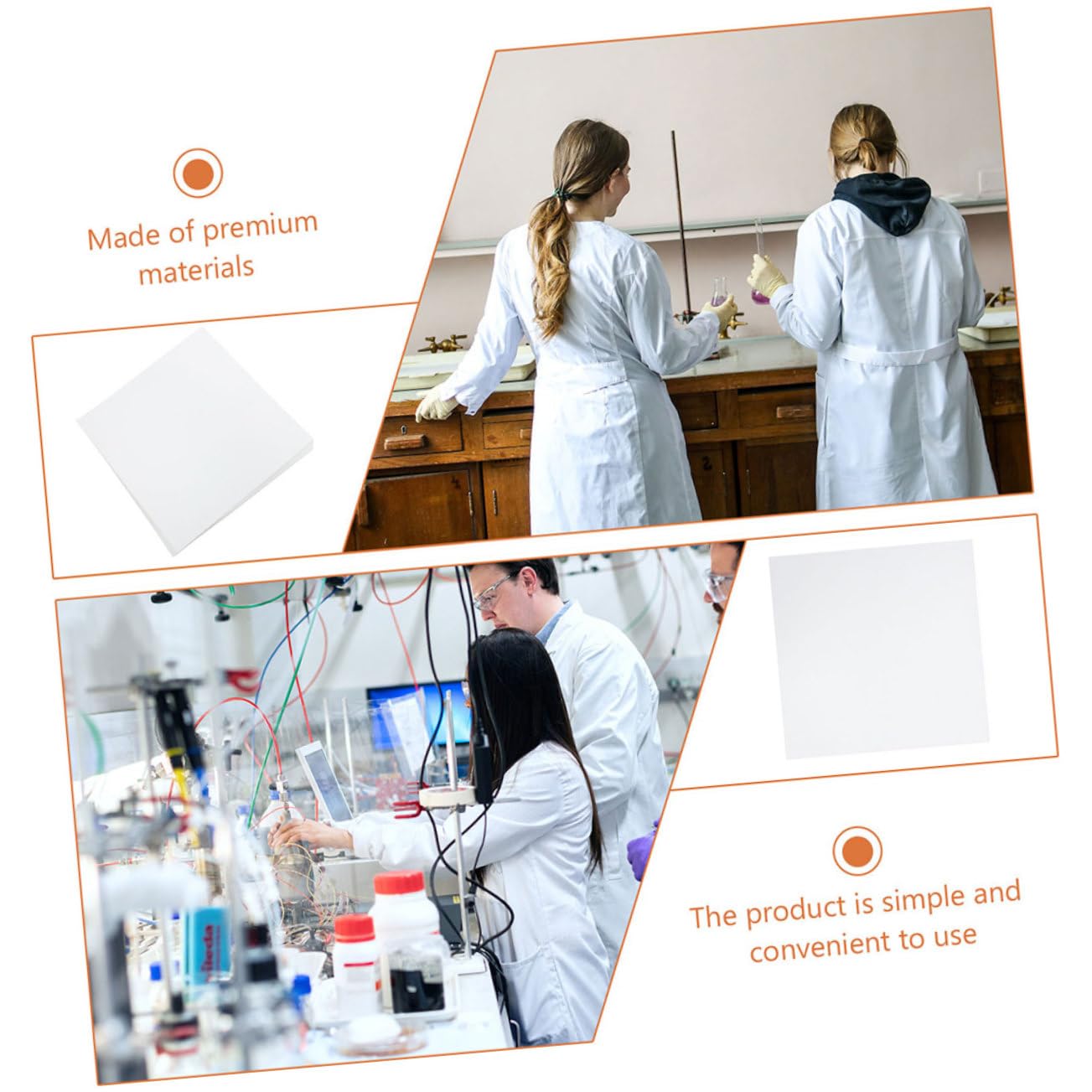PLAFOPE 60 hojas de laboratorio consumibles papeles de laboratorio para absorber herramientas de filtro cualitativas papeles de filtro cuadrados de calidad para experimentos de laboratorio absorbentes