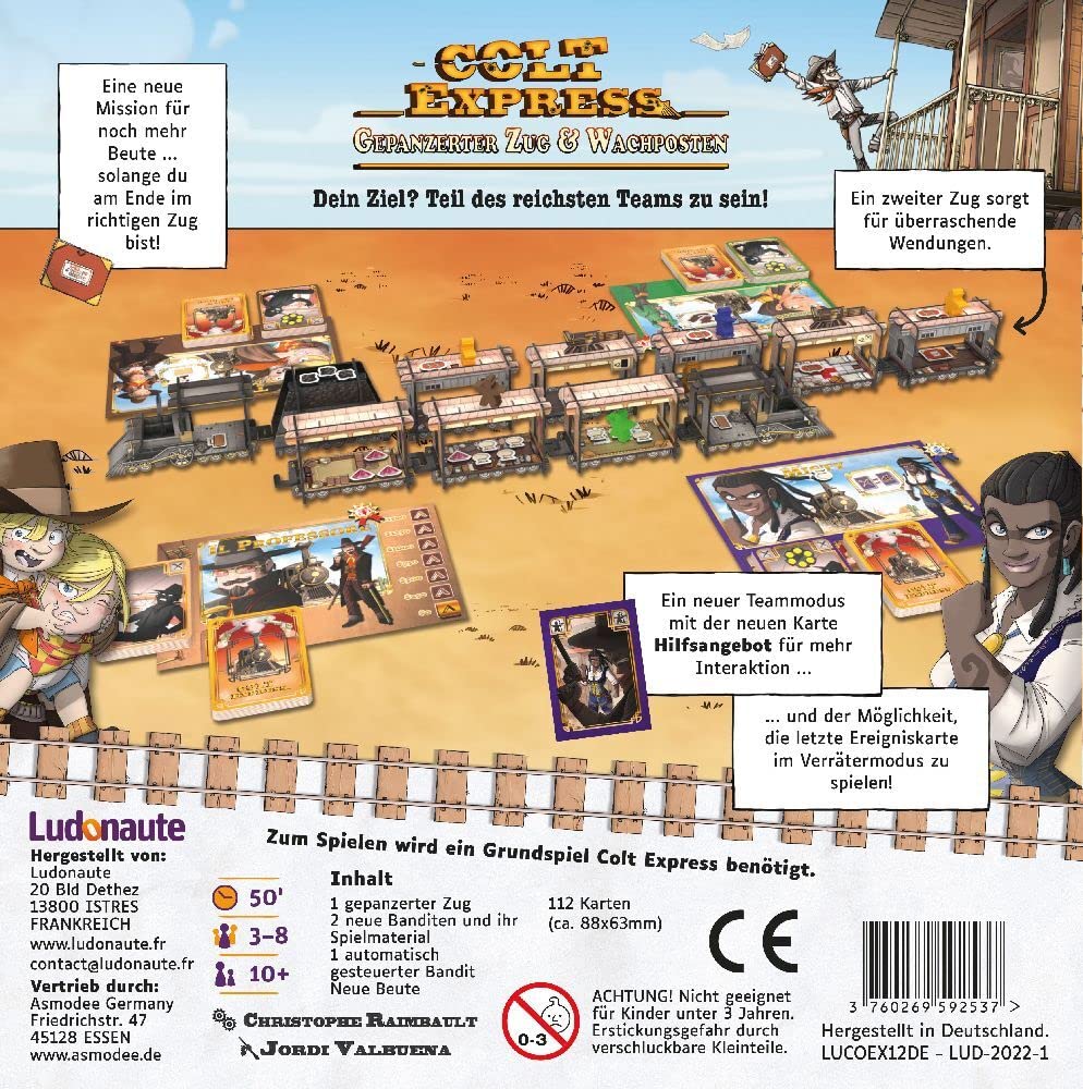 Asmodee ASM Colt Express - Gepanzerter Zug & WAC LUDD0021