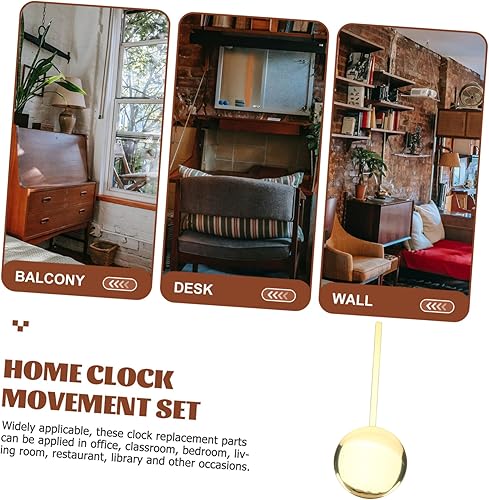 Miniatura 7 de DECHOUS Muelle oscilante del reloj del cuarzo del péndulo del metal del oro del alto brillo para el reloj de