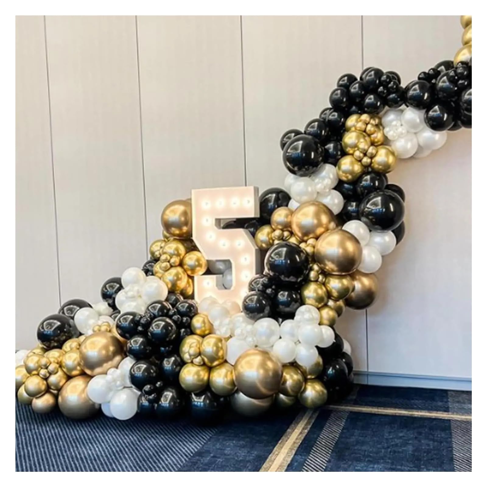 Kit De Arco Globos Dorado Metálico, 97 Uds., Guirnalda Dorados Metálicos for Graduación, Compromiso, Boda, Decoraciones for Fiesta Cumpleaños Para Fiesta