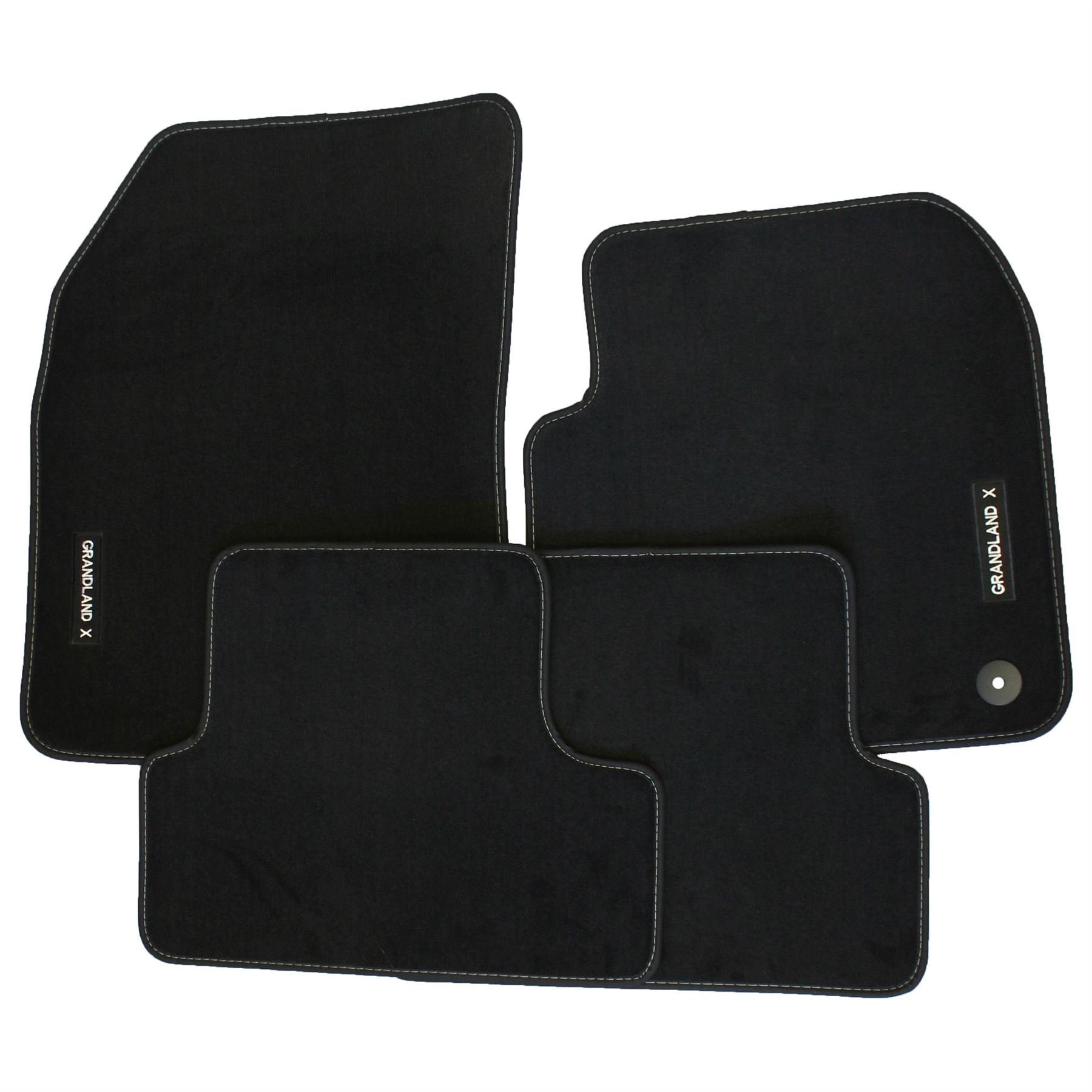 VAUXHALL Genuine Grandland X Carpet Footwell Mats Tailored Fitted Black Set of 4 Official Grandland X 2017+ Velour Mats