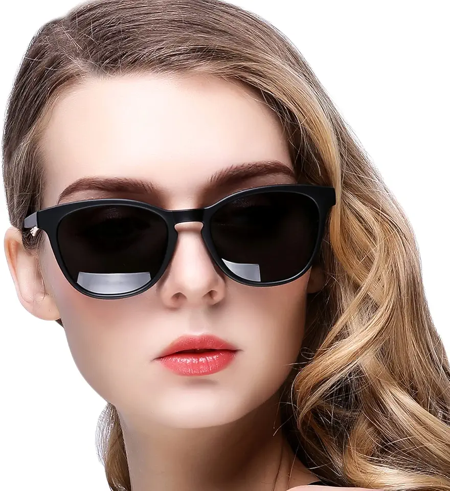 Óculos de Sol Feminino Polarizado Proteção UV400 Quadrado Osculos Mulher Vintage Clássico Sunglasses Women para Viagem Pesca Praia