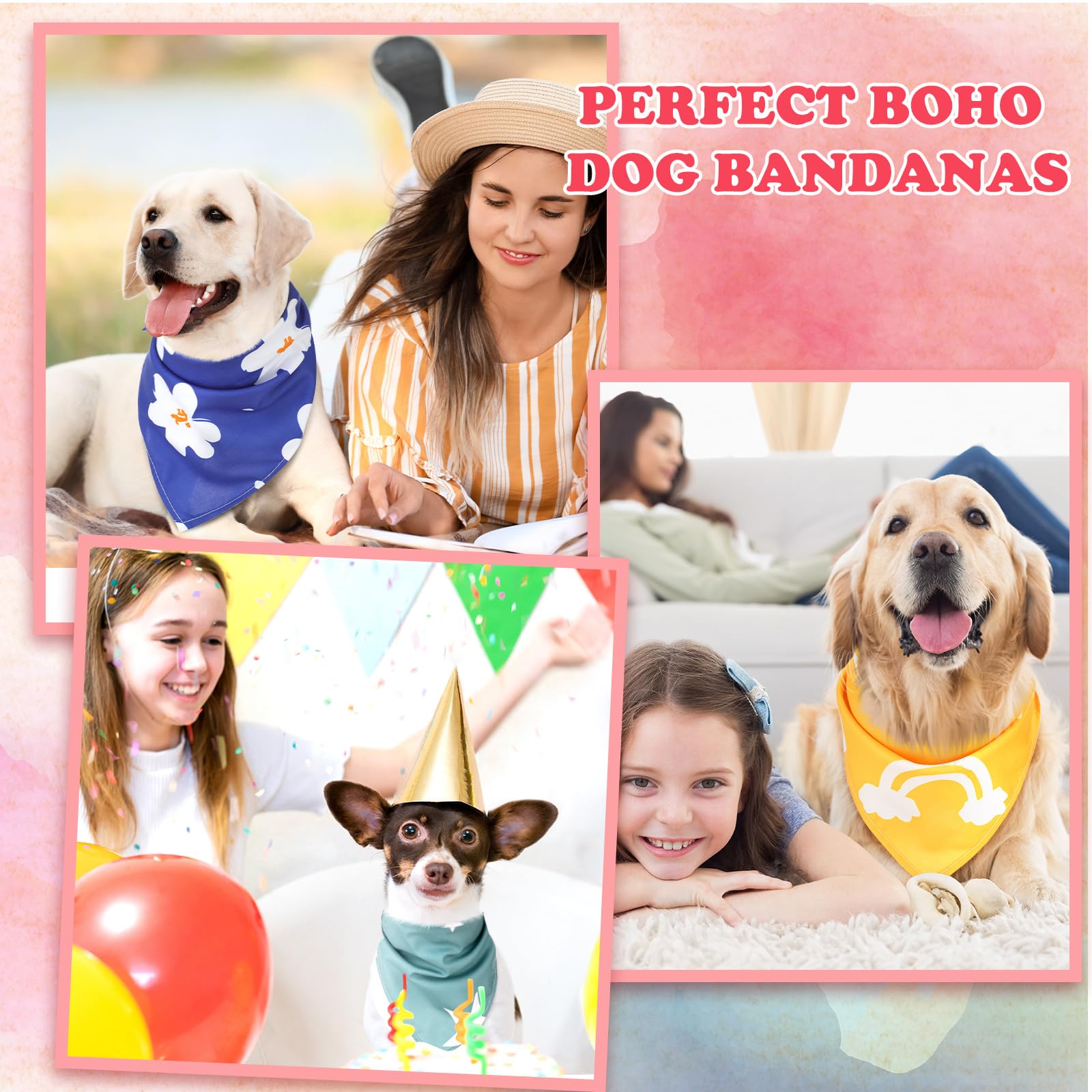 2 Pañuelo Para Perro, Bufanda Triangular Para Perro, Suave | Envío Gratis