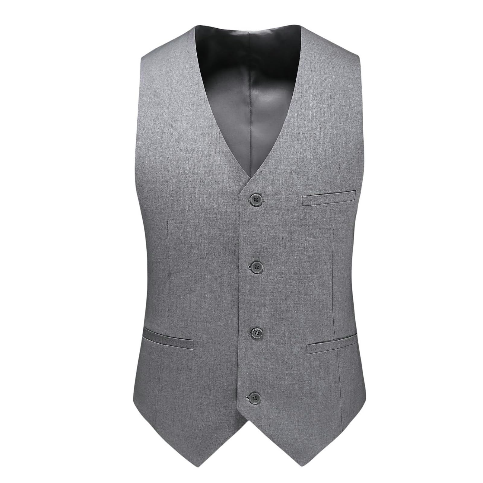 Chaleco de botón para hombre en corte slim fit casual de algodón 8