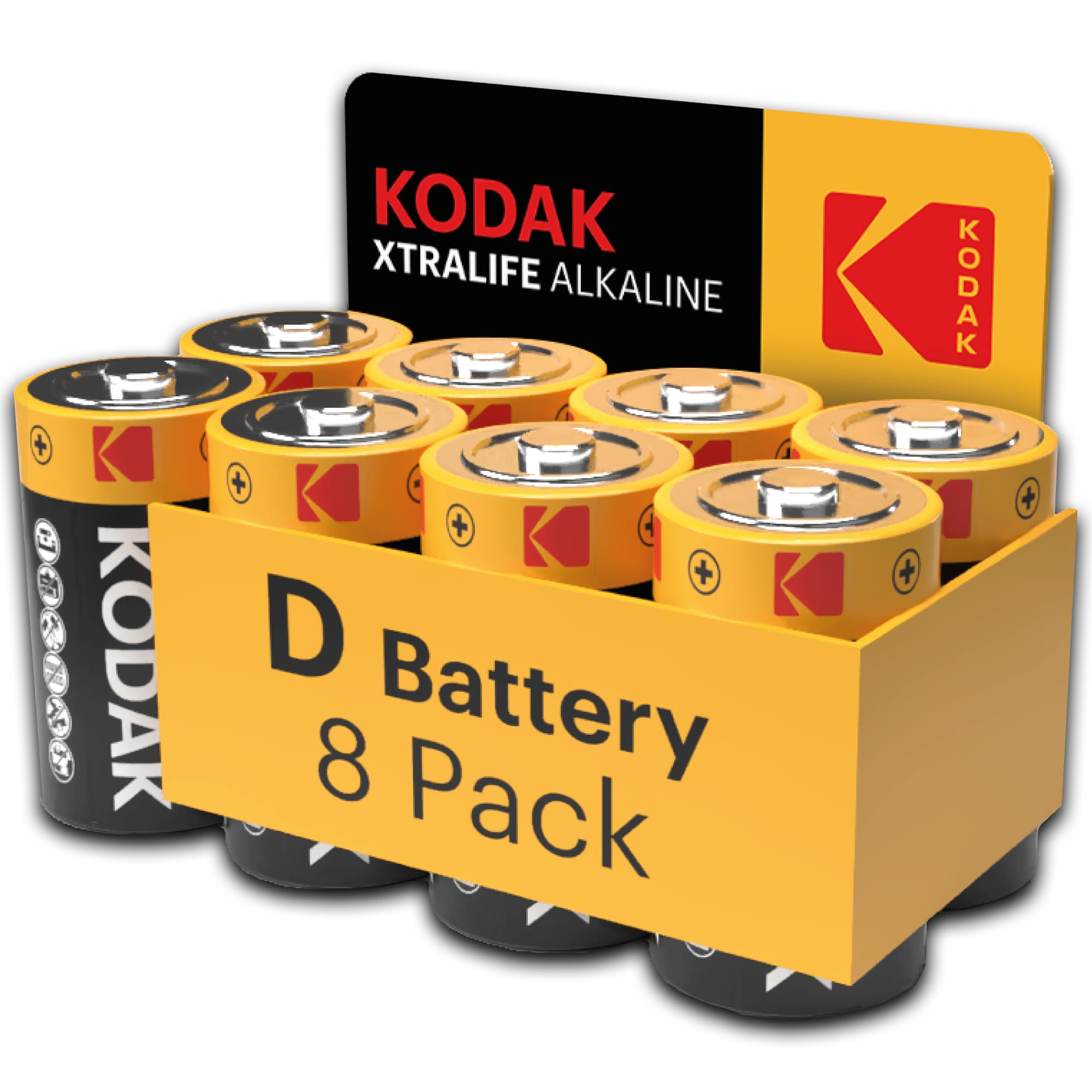 Kodak Xtralife 9V Batteries 10-Pack, Smoke Alarm Battery, PP3 for Fire Alarm, Square 6LR61 MN1604 Alkaline Batteries, 10-Year Shelf Life, 100% More Power — view 13