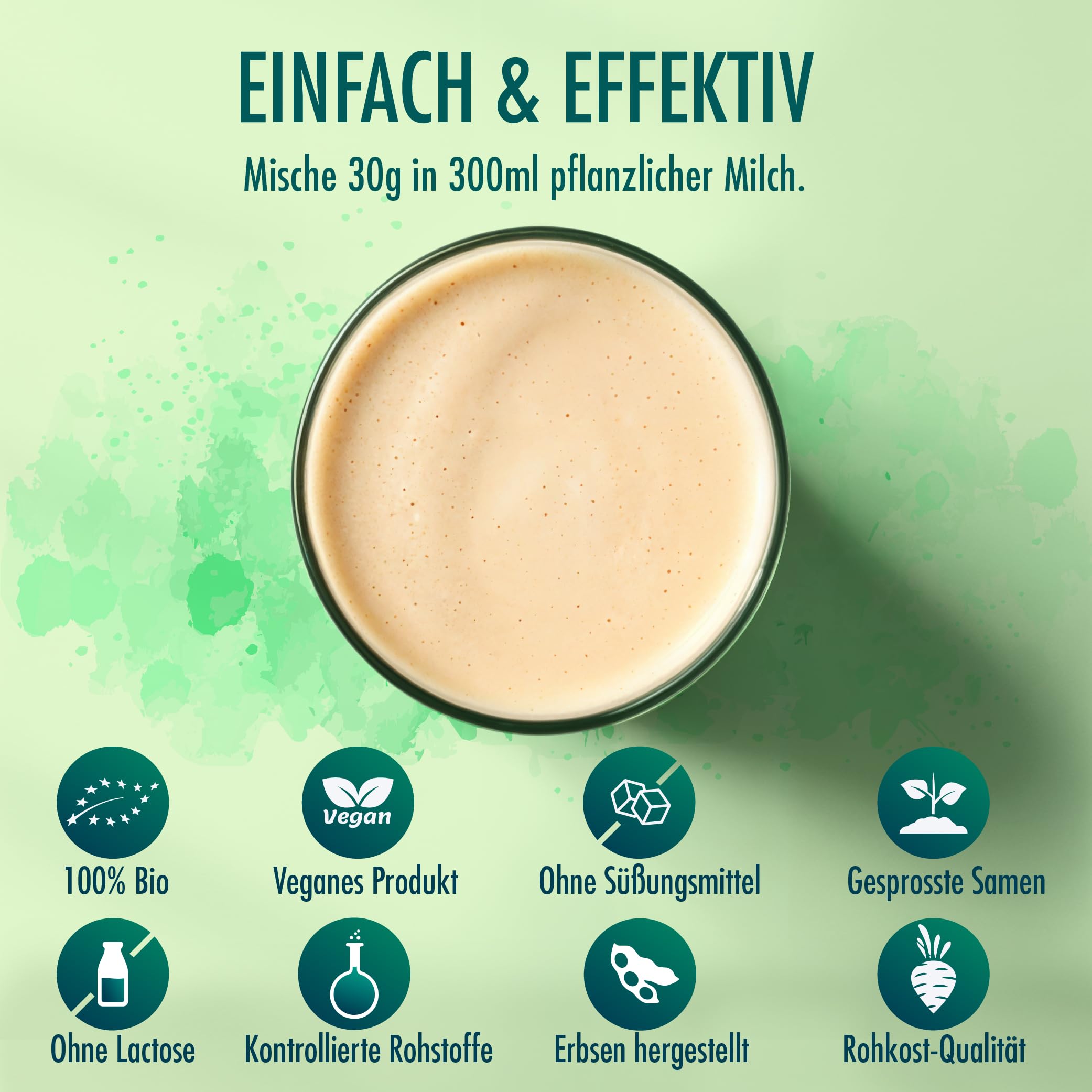 STRIVE Erbsenprotein 100% BIO Vegan | Fermentiertes Premium Erbsenprotein Isolat | Cremig, gut löslich, neutral | 1 kg Bio Eiweiß Pulver mit allen Aminosäuren | Geprüfte Qualität DE-ÖKO-039
