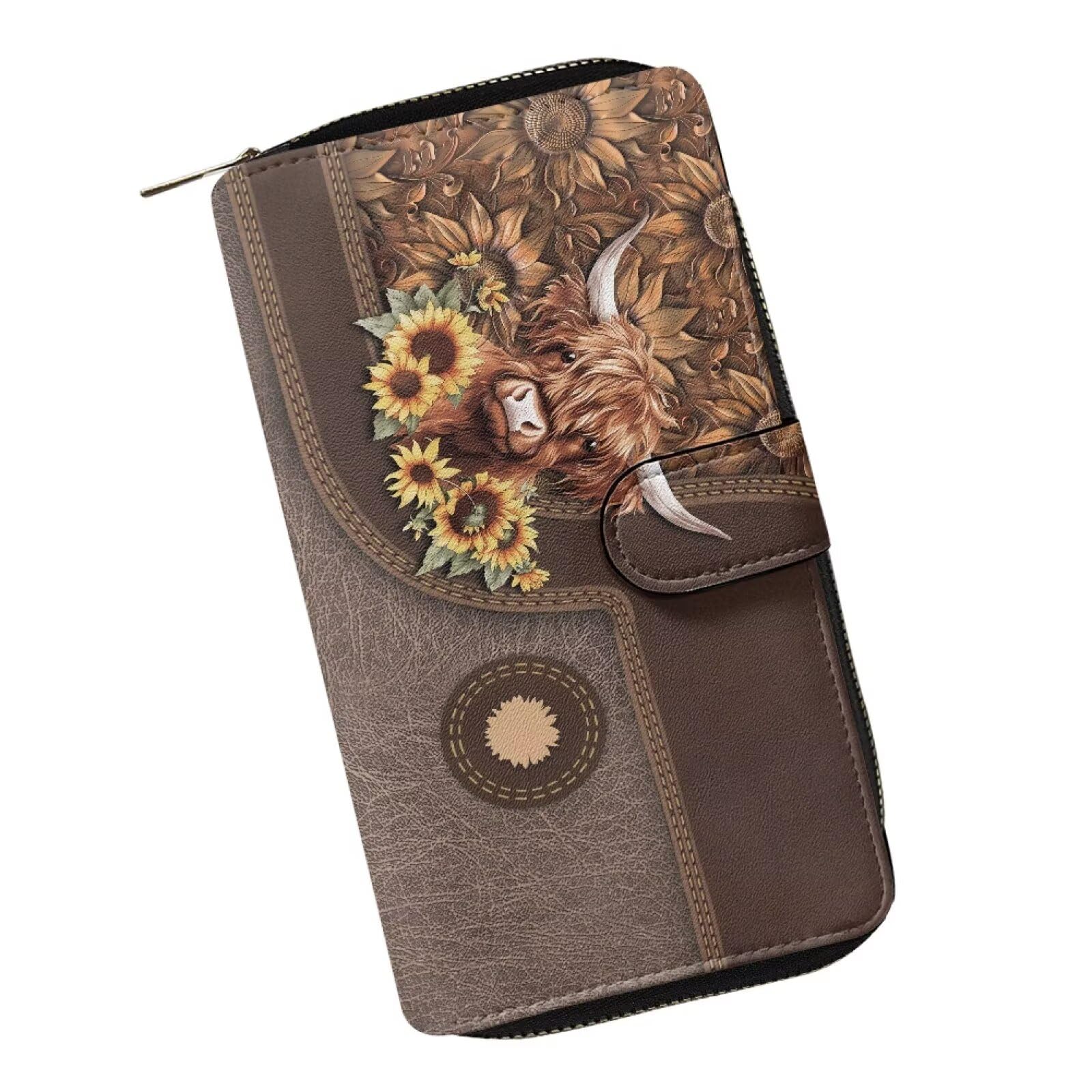 COEQINE Ladies Wallets Pink Leopard Heart Black Printed Leather Phone Long Clutch Purses Check Coin Change Holder