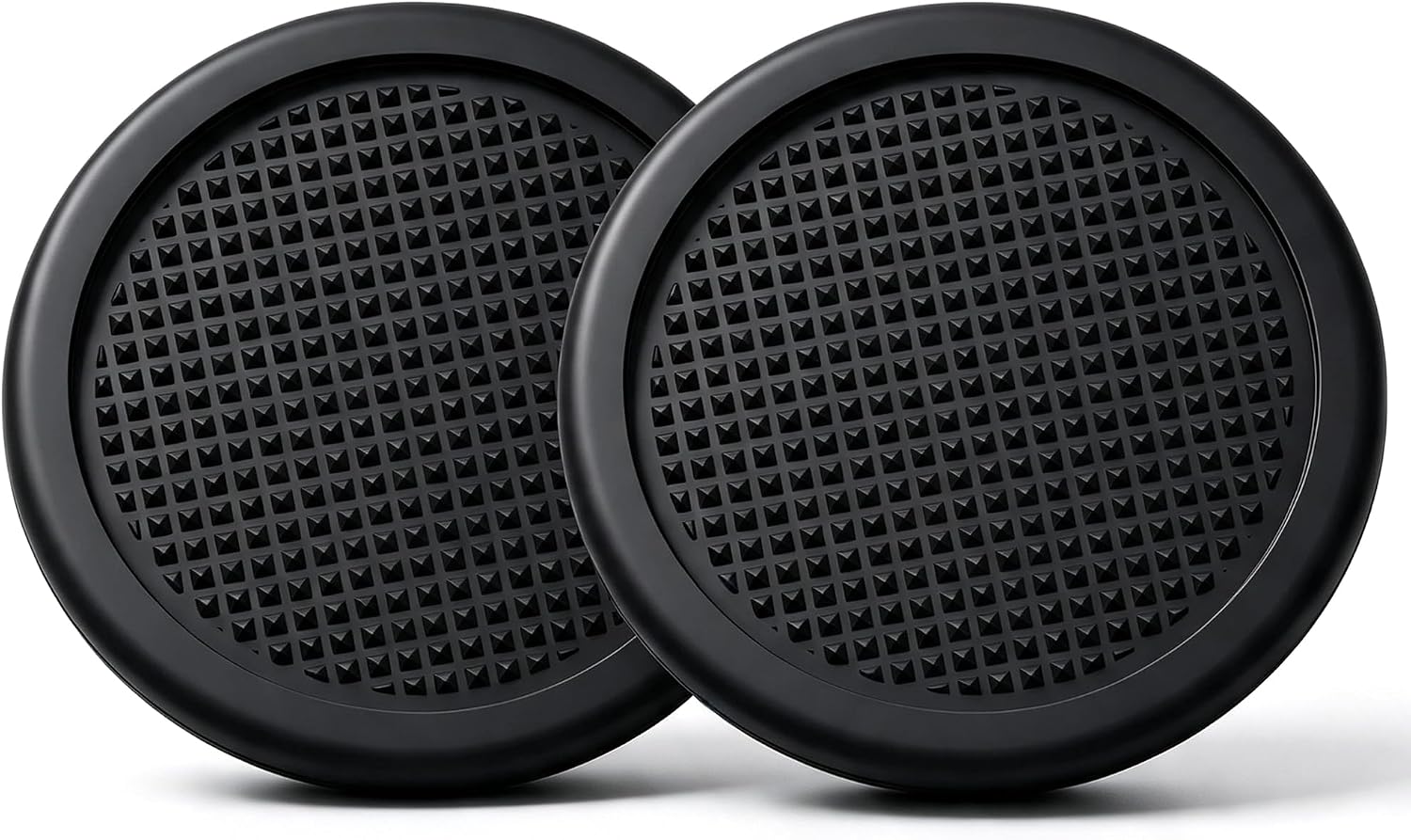 2PCS Car Cup Holder Coaster, 2.75In Universal Auto Non-Slip Pad, Rubber Recessed Coaster Set for Most Cars, Keep Cup Holders Clean, Ideal Interior Decorative Accessories (Black)