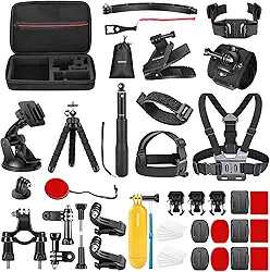 NEEWER Kit de acessórios para câmera de ação 50 em 1 compatível com GoPro Hero 11 10 9 8 7 6 5 4 GoPro Max GoPro Fusion Insta360 DJI Osmo Action 2 AKASO e mais