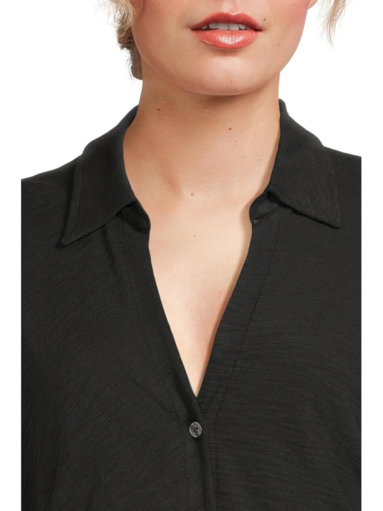 Black Lilla P Side Pleat Button-Down