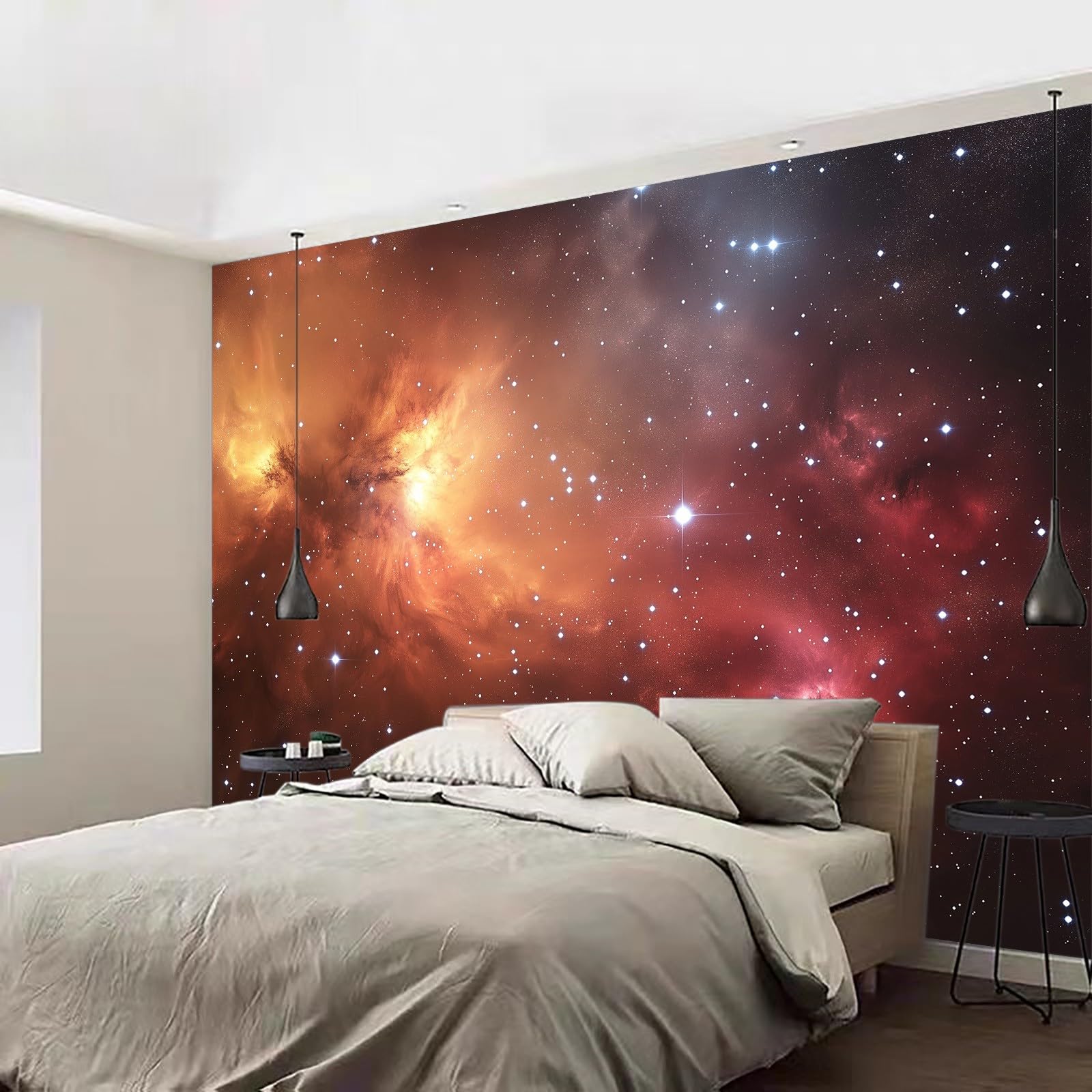 Tapeta ścienna, galaktyka, mgła, fototapeta, galaktyka kosmiczna, tapeta ścienna, 300 x 216 cm (szer. x wys.), dekoracja ścienna, tapeta dekoracyjna, tapeta ścienna, tapeta do salonu, sypialni, biura