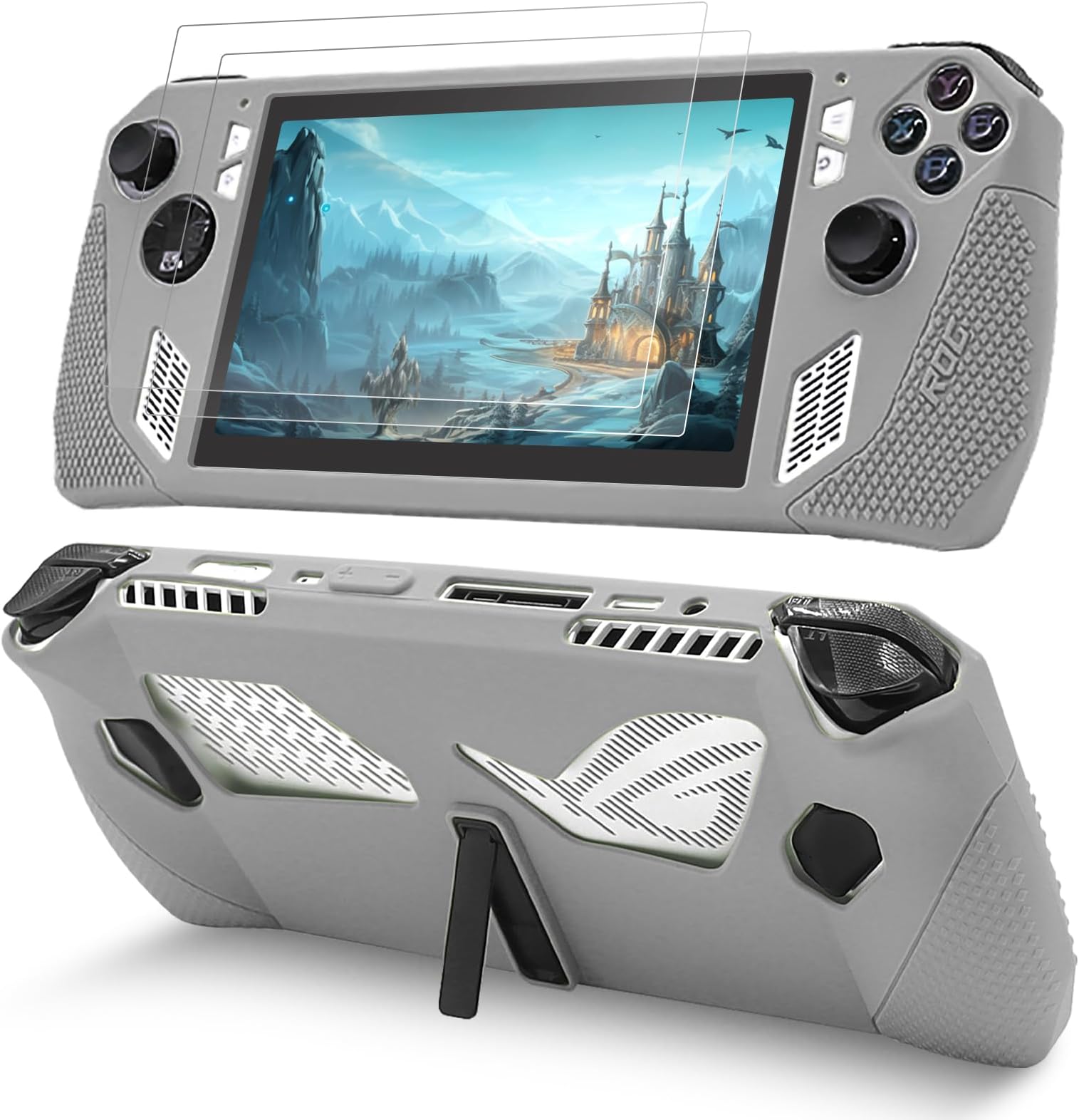 LUPAPA Protective Case for ROG Ally with Kickstand, Protective Shell for ROG Ally Made of Silicone for Anti-slip and Anti-drop, Accessories for ROG Ally Gaming Handheld